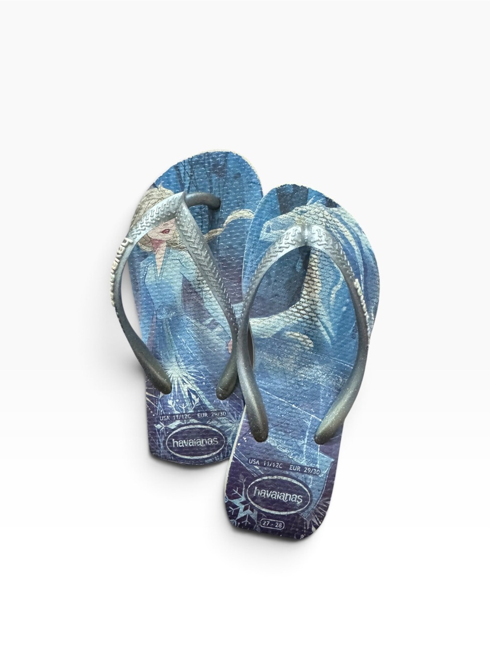 Havaianas Disney Frozen Elsa Girls Swim Flip Flop Sandals  size 11/12 Children